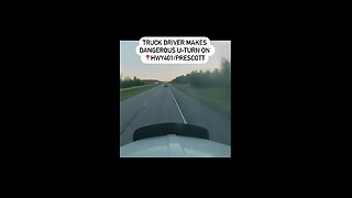 Dangerous Driving By Truck Driver On Highway 401