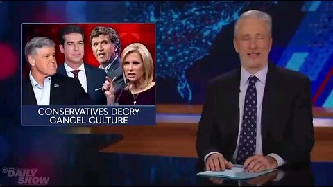 Jon Stewart says that cancel culture does not exist except for cancel culture perpetuated by Trump.