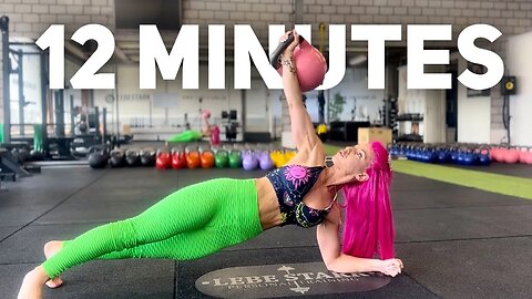 ARMORED VENUS - 12 Minute Full Body Kettlebell Workout (FOLLOW ALONG)