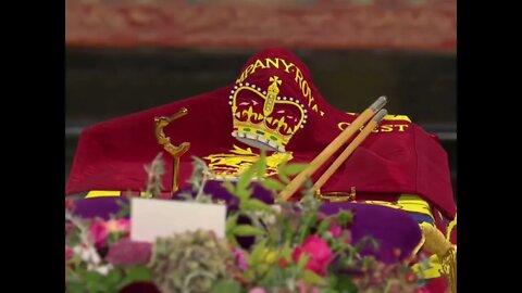 Queen Elizabeth II's coffin lowered into Royal Vault at Windsor Castle #QueenElizabethII #RoyalVault