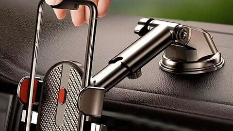 Multifunctional Retractable Rotating Automatic Locking Clip Car Navigation Mobile Phone Holder