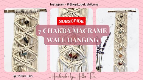 Handmade 7 Chakra Macrame Wall Hanging