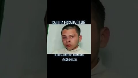 SEGUNDO O POLICIAL O BANDIDO CAIU DA ESCADA SOZINHO ELE SO TENTOU AJUDAR ( MEME ) ( VIRAL ) #shorts