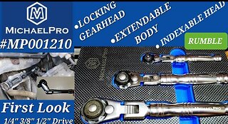 MICHAEL PRO TOOLS 3 PC FLEXING, EXTENDING, LOCKING GEARHEAD RATCHET SET