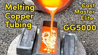 Melting Copper Tubing with my Cast Master GG5000 SS - 5kg Furnace - For You ASMR (#meltingcopper)