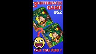 3 DIFFERENCES GAME | 52 |#SHORTS