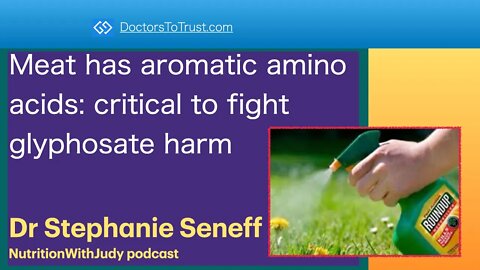 STEPHANIE SENEFF, MIT | Meat has aromatic amino acids: critical to fight glyphosate harm