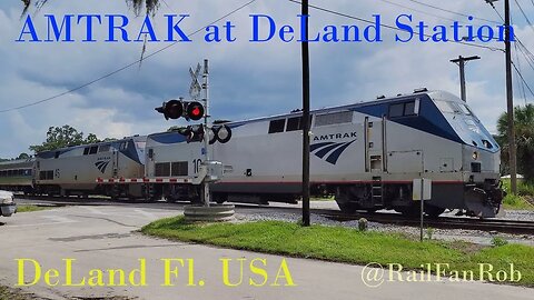 Amtrak at DeLand Station in DeLand Florida USA July 2023 #railfanrob #amtrak #deland
