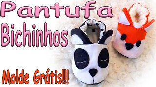 Como Fazer Pantufa Bebê (bichinhos) Molde Grátis