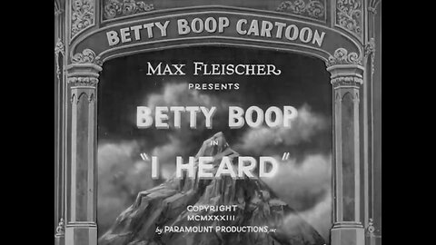 "I Heard" (1933 Original Black & White Cartoon)