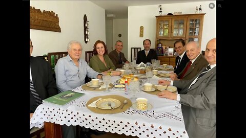 Príncipes Dom Bertrand de Orleans e Bragança em visita à casa da DeputadaCarla Zambelli em Brasília