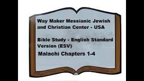 Bible Study - English Standard Version - ESV – Malachi 1-4