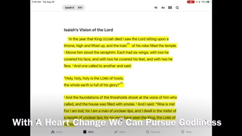 Godliness 4: With A Heart Change We Can Pursue Godliness