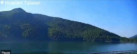 Webcame footage from Hualien Liyu Lake shows a 7.5 magnitude earthquake hitting Taiwan