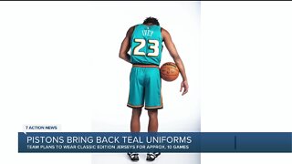 Pistons bring back teal uniforms as 'classics' for 10 games in 2022-23