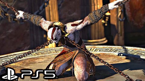 GOD OF WAR PS5 - Gods Vs TITANS & Kratos Fight Scene At Mount Olympus (4K Ultra HD PS5)