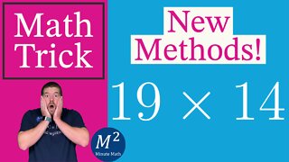 The New Way to Multiply 19x14 - Minute Math Tricks - Part 40 #shorts