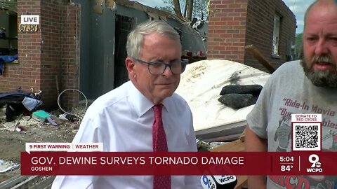 Ohio tornado: Gov. Mike DeWine surveys damage in Goshen