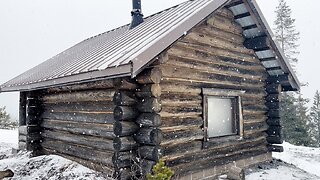 APPROACH & EXPLORING 4K RUSTIC North Blowout Log Cabin Shelter! | Ray Benson Sno-Park Central Oregon