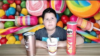 ASMR MukBang Pringles, Cup of Noodles & Mountain Dew