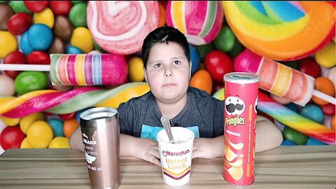 ASMR MukBang Pringles, Cup of Noodles & Mountain Dew