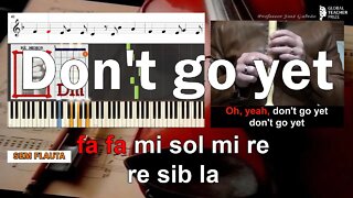 Don't go yet Camila Cabello Notas Flauta Acordes Guitarra Piano Educação Musical José Galvão SVG