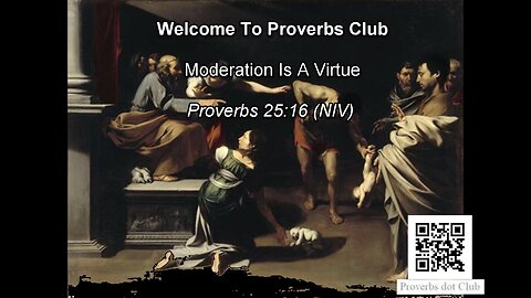 Moderation Is A Virtue - Proverbs 25:16
