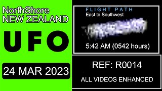 UFO NEW ZEALAND, 24 MAR 2023, REF R0014, NorthShore, Flight Path East to Southwest