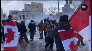 Canadian Police Appear To Teargas Protesters