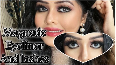 HOW TO APPLY MAGNETIC EYE LASHES|| EASIEST EYELASH TECHNIQUE