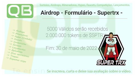 Airdrop - Formulário - SuperTRX - 2,000,000 $SPTRX