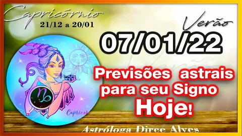 [Horóscopo do Dia] 07/01/2022 previsões astrais para todos os signos Dirce Alves [Sexta-Feira]#Novo