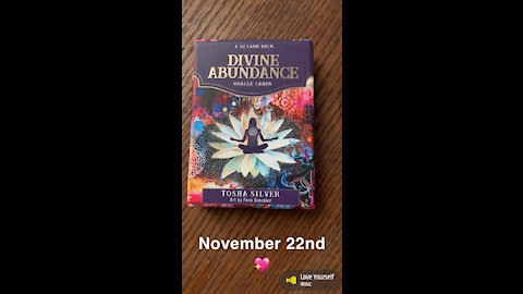 November 22nd oracle card: self love