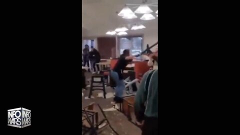 Massive Brawl Breaks Out In Golden Corral, You Cant Even Eat In Peace