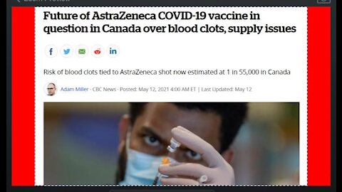 Four Canadian Provinces STOP Using AstraZeneca as a First Shot Vaccine Over Fears of Blood Clotting