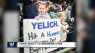Girl given dog by Yelich cheers on Brewers in playoffs