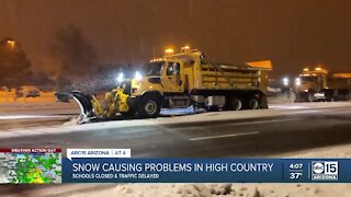 Snow causing problems in the high country