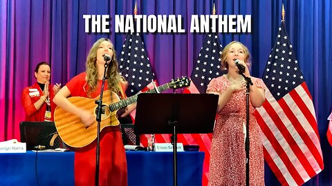 Sisters sing The National Anthem at NFRW - Camille Harris & Haddie Harris 🇺🇸