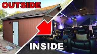 I Turned a Boring Shed into an EPIC Home Theater