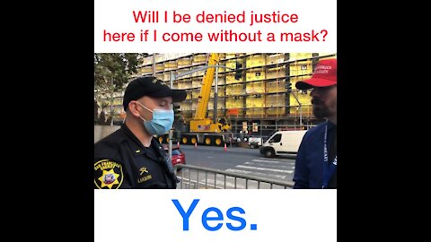 10/27/20: SF Sheriff Dept Lieutenant will deny justice to unmasked citizen