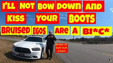 🔴I'll not bow down and kiss your boots. Bruised egos are a b*tc*🔵1st amendment audit fail
