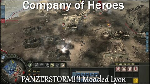 Company of Heroes- Modded Lyon- 2 vs 4- Panzer Elite Luftwaffe