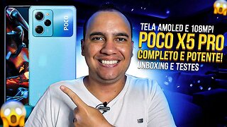 ELE CHEGOU E SEM TAXA! POCO X5 PRO, UM SMARTPHONE INCRÍVEL E SUPER POTENTE! Unboxing e Testes