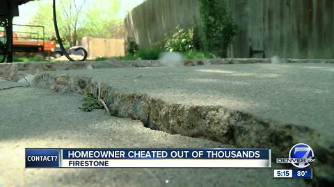 Homeowner warning others about concrete contractor who allegedly scammed him out of thousands