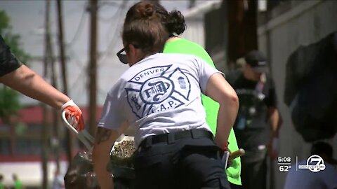 Denver police volunteer with other agencies to serve a crime-ridden southwest Denver community
