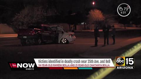 Police identify victims killed in north Phoenix crash