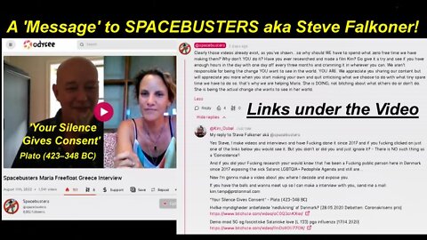 A 'Message' to SPACEBUSTERS aka Steve Falkoner: There is NO such thing as a 'Coincidence'!