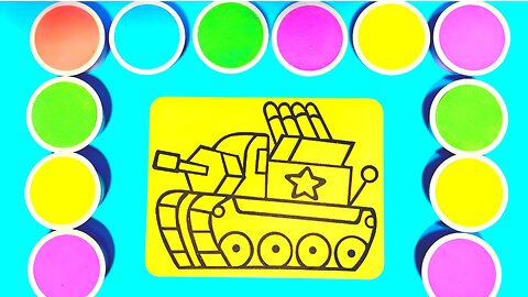 Sand Painting US Army Tank