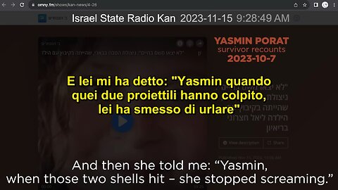 La dodicenne Liel Hetzroni uccisa nel kibbutz Be'eri- Parla Yasmin Porat
