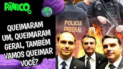 FLÁVIO E EDUARDO BOLSONARO TENTARAM COMBATER FOGO DA OPERAÇÃO DA PF INCENDIANDO O PARQUINHO?